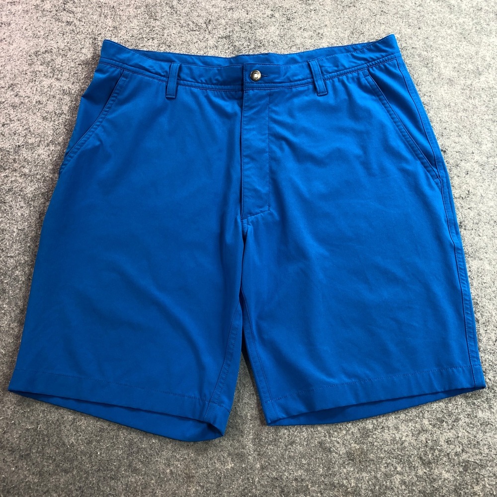 FootJoy Mens Golf Shorts 34 Blue Performance Stretch Lightweight FJ Stretch